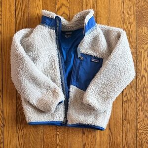 Patagonia kids Blue and White Sherpa Jacket